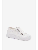 Dámské síťované tenisky na platformě Lee Cooper LCW-26-44-4485 bílé