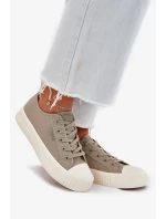 Dámské plátěné tenisky na platformě Big Star – šedé