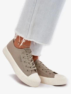 Dámské plátěné tenisky na platformě Big Star – šedé