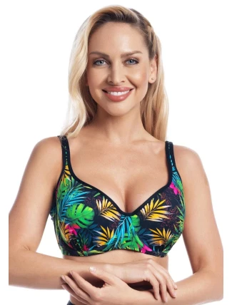 Horní díl plavek Sumba P1201 černo-zelený - Fantasy Horní díl plavek Sumba P1201 černo-zelený - Fantasy