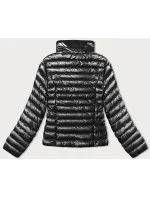 Černá prošívaná dámská bunda se stojáčkem (16M9110-392) Černá prošívaná dámská bunda se stojáčkem (16M9110-392)