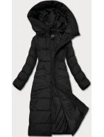 Černá dlouhá dámská zimní prošívaná bunda Libland (7767)