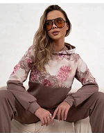 Sportovní souprava s květinovým motivem cappuccino (821148)