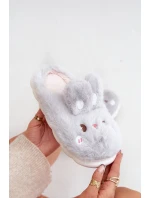 Bavlněné Pantofle S Motivem Králíčka Světle Šedé Natasha
