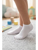 Dětské Mládežnické Bílé Gładké Ponožky