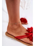 Dámské žabky s látkovým ornamentem Červené Eviana