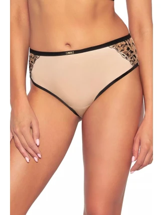 Dámské brazilky / kalhotky Retro 2061/B Tělová s černou - AVA