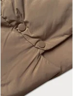 Tmavě béžová volná dámská bunda typu bublina pro přechodné období J Style (16M9181-84) Tmavě béžová volná dámská bunda typu bublina pro přechodné období J Style (16M9181-84)
