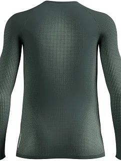 Bielizna termoaktywna z długim rękawem Odlo BL TOP crew neck l/s PERFORMANCE WARM zielona