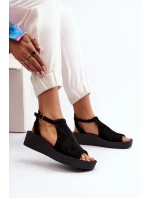 Zazoo 2914 Dámské sandály z semiše Černé Zazoo 2914 Dámské sandály z semiše Černé