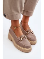 Zazoo 3429 Zamszové Dámské Mokasíny S Ozdobou Hnědé Zazoo 3429 Zamszové Dámské Mokasíny S Ozdobou Hnědé