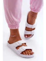 Dámské Pěnové Žabky S Sponami Bílé Luciene