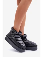 Nízké Sněhule Na Silné Podešvi D.Franklin Černé DFSH371011