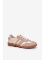 Nízké Dámské Tenisky Z Eko Kůže Béžové Nonalorin