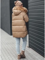 Dámská zimní bunda MELOMA prošívaná s kapucí béžová FashionStreet TY4712