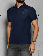 Pánská polokošile s nášivkou modrá FashionStreet PX0625