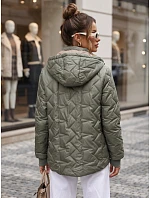 Dámská přechodová bunda s odnímatelnou kapucí, zelená, FashionStreet TY5778