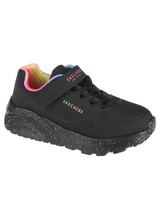 Skechers Uno Lite Rainbow Specks 310457L-BKMT Black 29