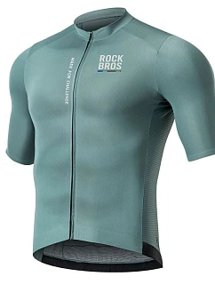 Cyklistický dres Rockbros 15120014018 ROAD TO SKY, pánský, s krátkým rukávem, velikost L – šedomodrý