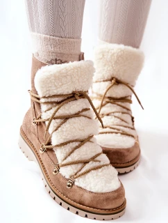 Zateplené boty Trapper  Béžove Jiliana