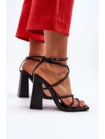 Moderní sandály na podpatku černé Josette Moderní sandály na podpatku černé Josette