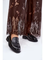 Lakované Kožené Mokasíny Dámské Vinceza 91125 Černé