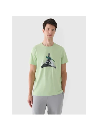 Pánské tričko s potiskem 4F 4FRAW24TTSHM2301-41S pánské