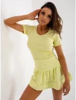 Dámská sukně EM SD HS 20 47.18P světle žlutá - FPrice Dámská sukně EM SD HS 20 47.18P světle žlutá - FPrice