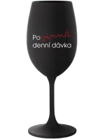 POVINNÁ DENNÍ DÁVKA - černá sklenice na víno 350 ml POVINNÁ DENNÍ DÁVKA - černá sklenice na víno 350 ml