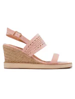 Designové sandály růžové dámské na klínku Designové sandály růžové dámské na klínku