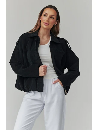 hřejivá kordová bunda model 225693 Makadamia