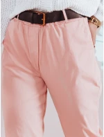 Dámské volnočasové kalhoty s páskem SOFELIA světle růžové FashionStreet UY2508