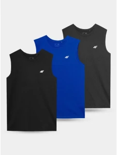 Pánské tričko bez rukávů (SET 3 triček) 4F 4FWSS25TSLEM288-90S pánské