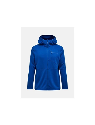 Pánská mikina PEAK PERFORMANCE M Trail Polartec Power Grid Zip Hood, modrá barva Pánská mikina PEAK PERFORMANCE M Trail Polartec Power Grid Zip Hood, modrá barva