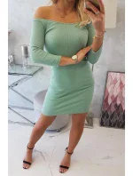 Pruhované vypasované šaty tmavě mátové Pruhované vypasované šaty tmavě mátové