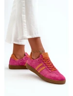 Zazoo N1068 Nízké Dámské Semišové Tenisky Fuksie