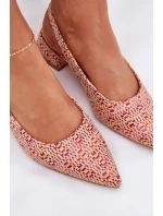 Pletené Dámské Sandály Na Jemném Podpatku Multikolor Jorela