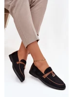 Dámské mokasíny (loafersy) z eko semiše Darwen – černé