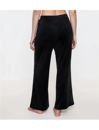 Sensual Velour Wide Leg Trousers 01 - BLACK - TRIUMPH BLACK - TRIUMPH