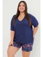 Italská móda Wista kr.r. kr.sp. barva:tmavě modrá/potisk