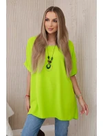 Oversized halenka s přívěskem kiwi Oversized halenka s přívěskem kiwi