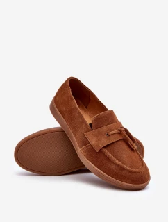 Mužské semišové loafers polobotky Zazoo 1566 hnědé