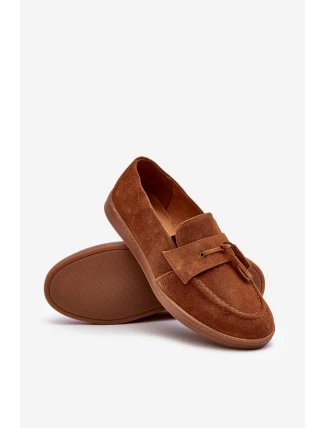 Mužské semišové loafers polobotky Zazoo 1566 hnědé Mužské semišové loafers polobotky Zazoo 1566 hnědé