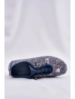 Dámské Kožené Polobotky Z Přírodní Kůže Vzorované Artiker 56C2691 Modré