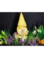 GNOM GHOST 20CM ŽLUTÉ MEDOVÉ LÍSTKY JARNÍ DEKORACE dětské