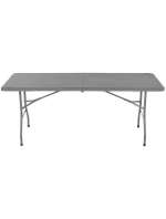 SKLÁDACÍ STOLEK V KABELCE 180x70 cm MAX.100 kg ŠEDÝ