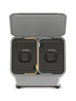 SORTIBOX 2W1 SMOOTH GRAY odpadkový koš