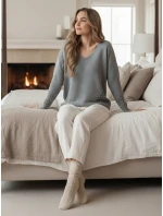 SOFTARE dámský svetr světle šedý FashionStreet MY2398