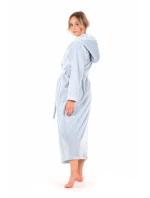 Dámský župan Flora s kapucí 3956 jednobarevný ledově modrá - Vestis Dámský župan Flora s kapucí 3956 jednobarevný ledově modrá - Vestis