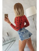 Halenkové body v bronzově červené barvě Halenkové body v bronzově červené barvě